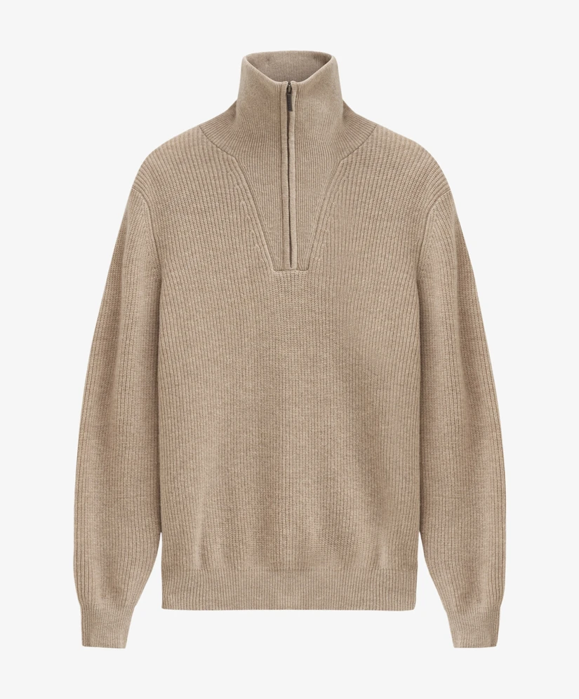 Bugatti Half Zip Trui Rib