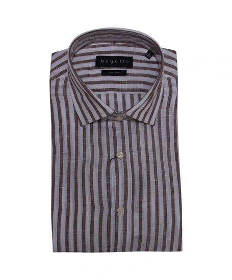Bugatti Overhemd Strepen Pure Linen