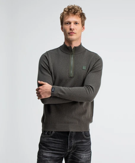 Butcher of Blue Half Zip Trui Clifden