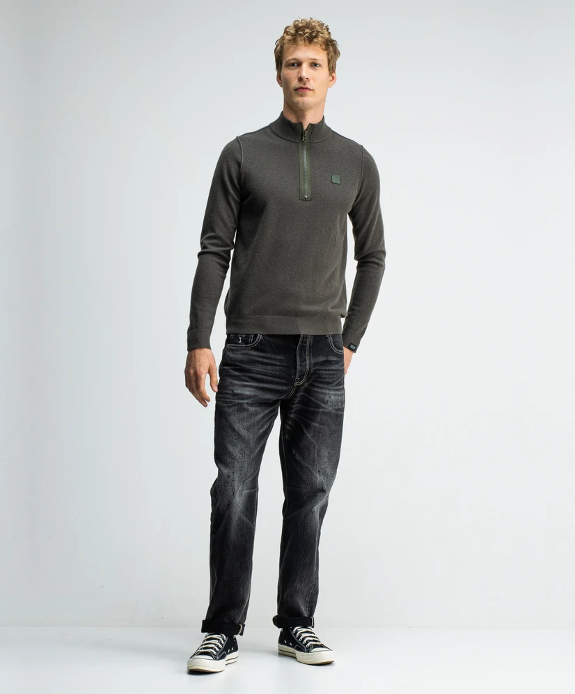 Butcher of Blue Half Zip Trui Clifden
