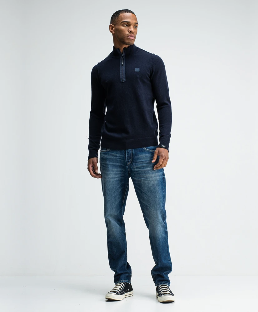 Butcher of Blue Half Zip Trui Clifden