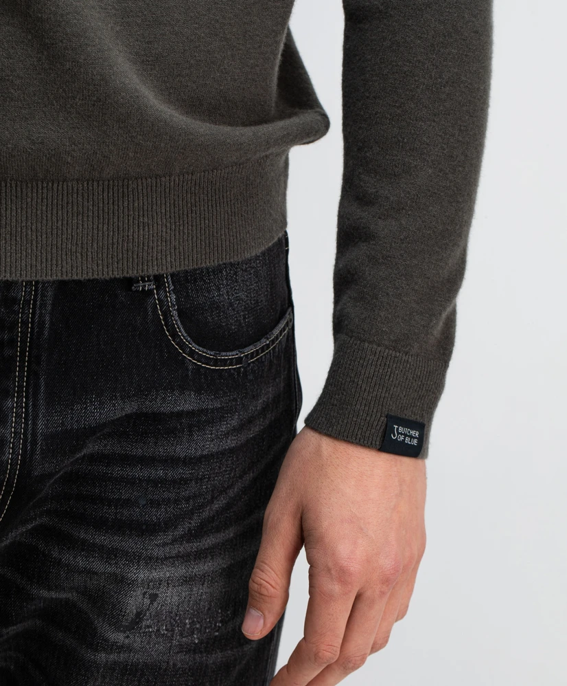 Butcher of Blue Half Zip Trui Clifden