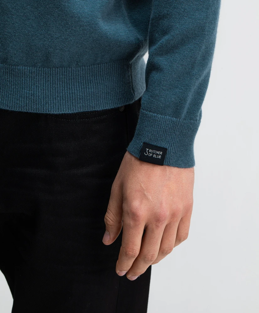 Butcher of Blue Half Zip Trui Clifden