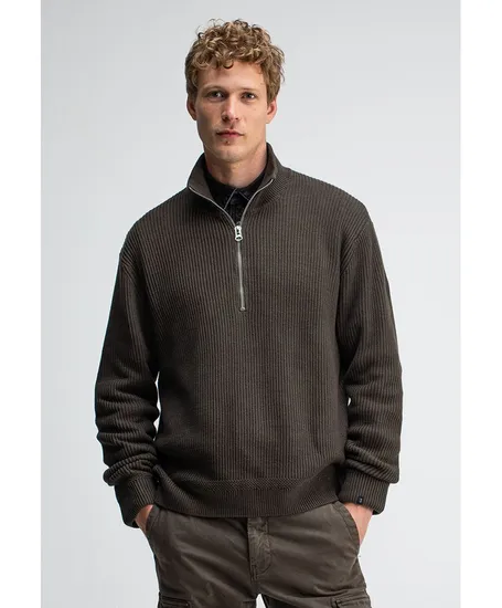 Butcher of Blue Half Zip Trui Galway