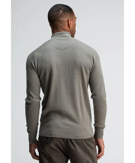 Butcher of Blue Half Zip Trui Structure