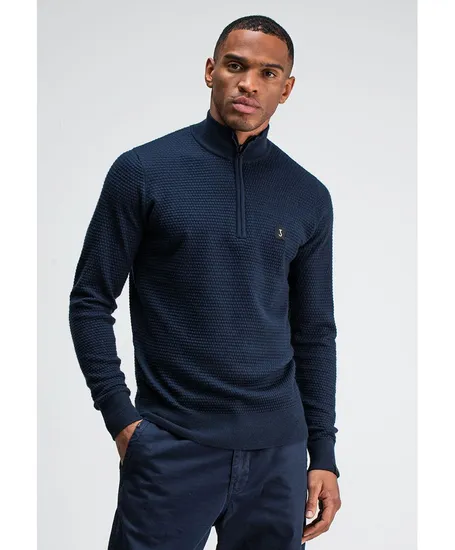 Butcher of Blue Half Zip Trui Structure