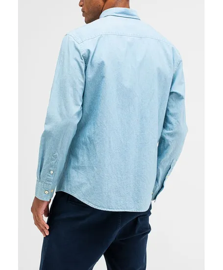 Butcher of Blue overhemd Aiden Chambray