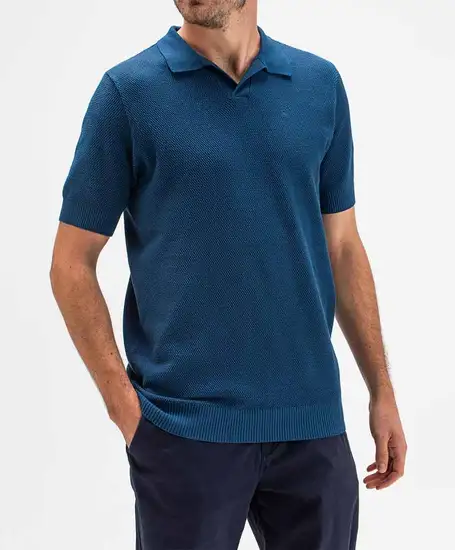Butcher of Blue Polo Structuur