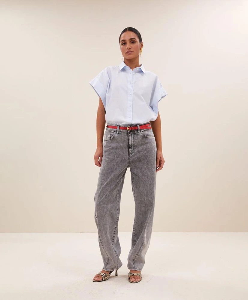 by-bar Blouse Pixie Chambray