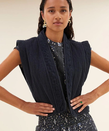 by-bar Gilet Isla Embroidery