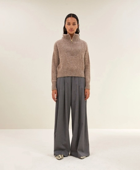 by-bar Half Zip Trui Boxy Beau