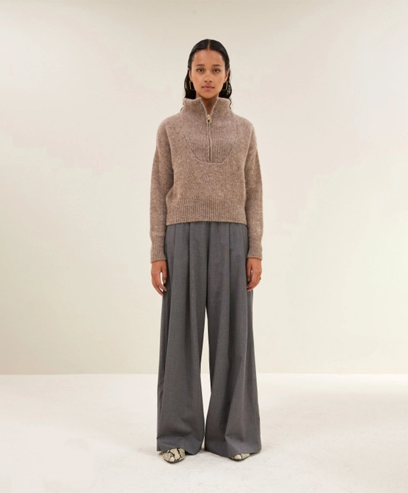 by-bar Half Zip Trui Boxy Beau