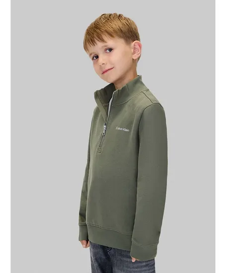 Calvin Klein Half Zip Sweater Chest Logo