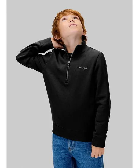 Calvin Klein Half Zip Sweater Chest Logo