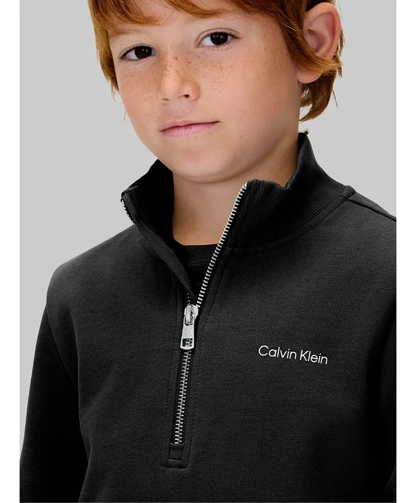Calvin Klein Half Zip Sweater Chest Logo