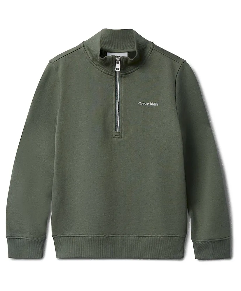 Calvin Klein Half Zip Sweater Chest Logo