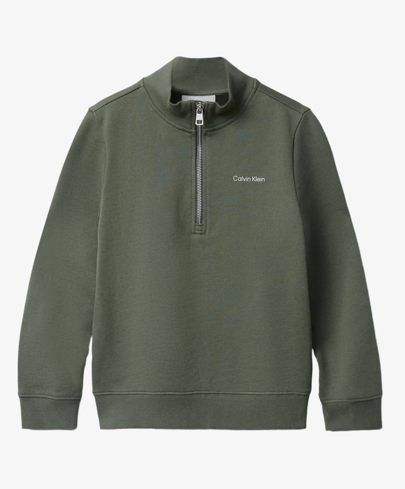 Calvin Klein Half Zip Sweater Chest Logo