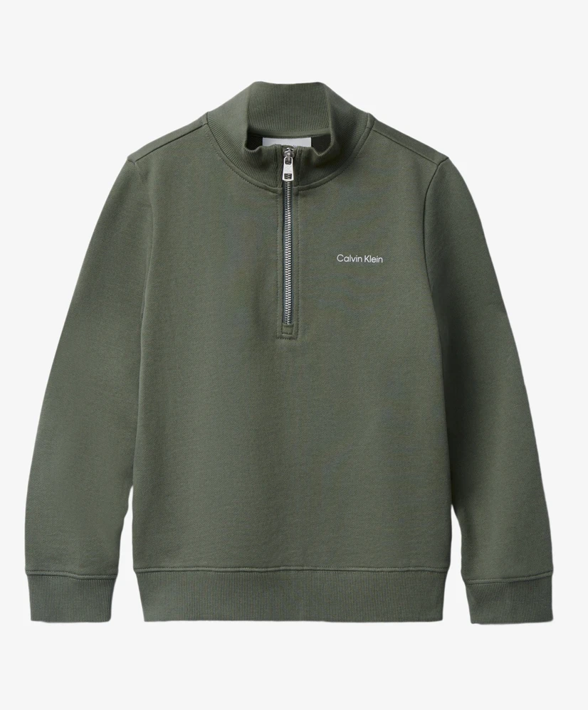 Calvin Klein Half Zip Sweater Chest Logo