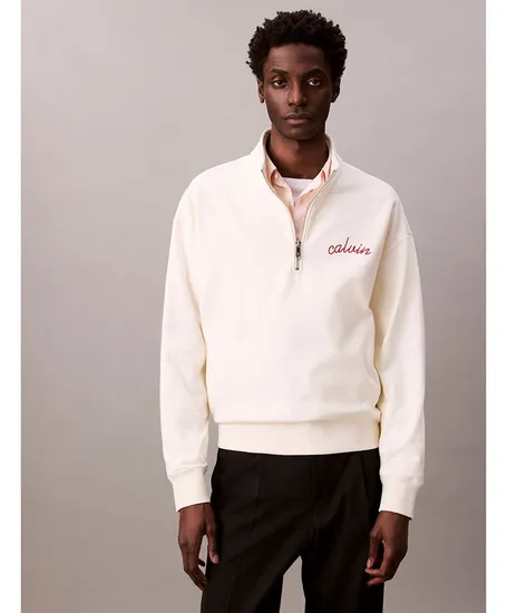 Calvin Klein Jeans Half Zip Sweater Premium Terry