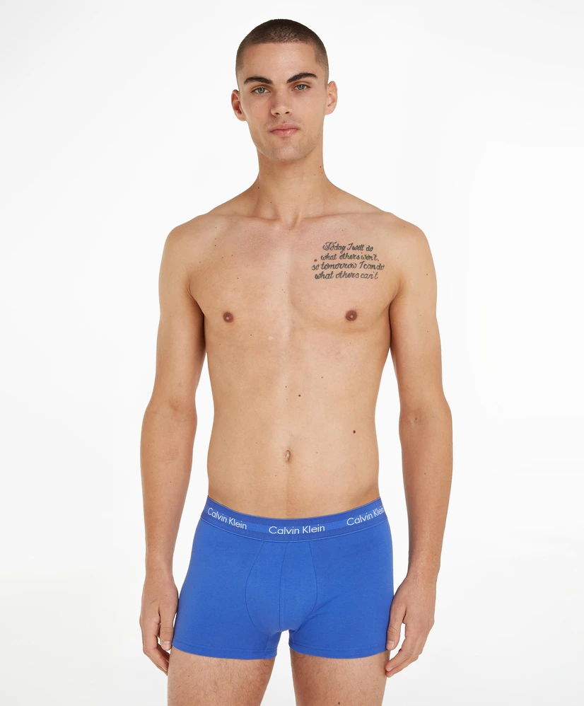 Calvin Klein Short Kort Effen 3-Pack Blauw