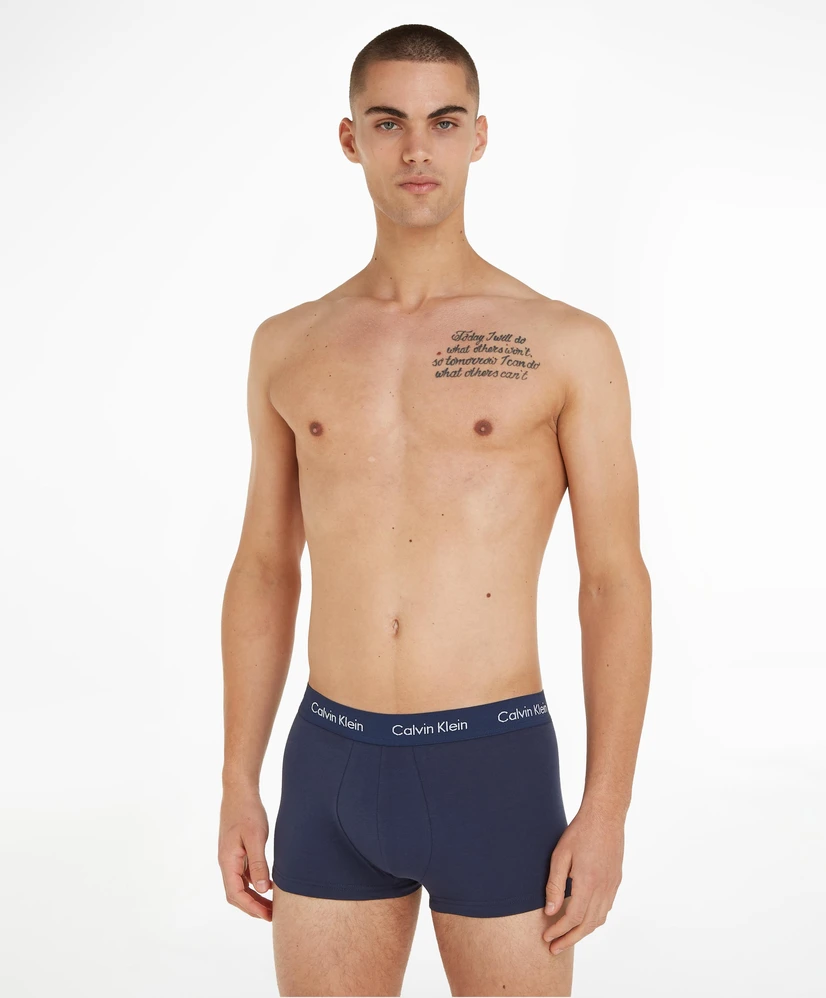 Calvin Klein Short Kort Effen 3-Pack Blauw