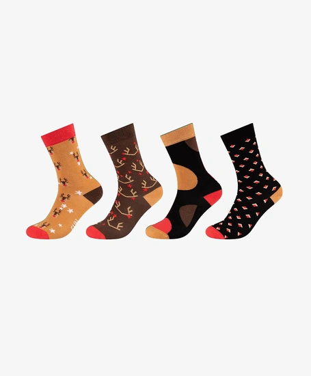 Camano Fun Socks Christmas Box Unisex 4-Pack