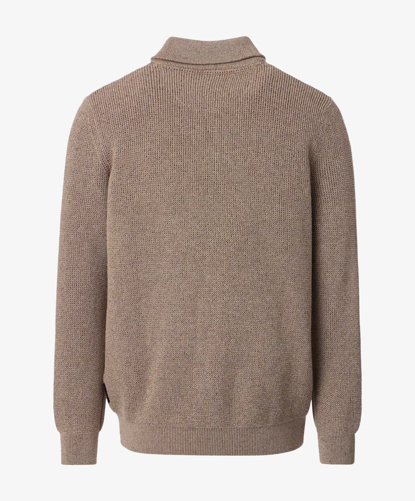 Casa Moda Half Zip Trui Effen