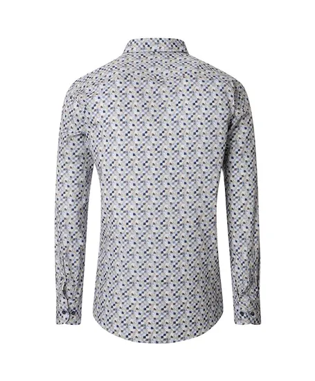 Casa Moda Overhemd Allover Print Casual Fit