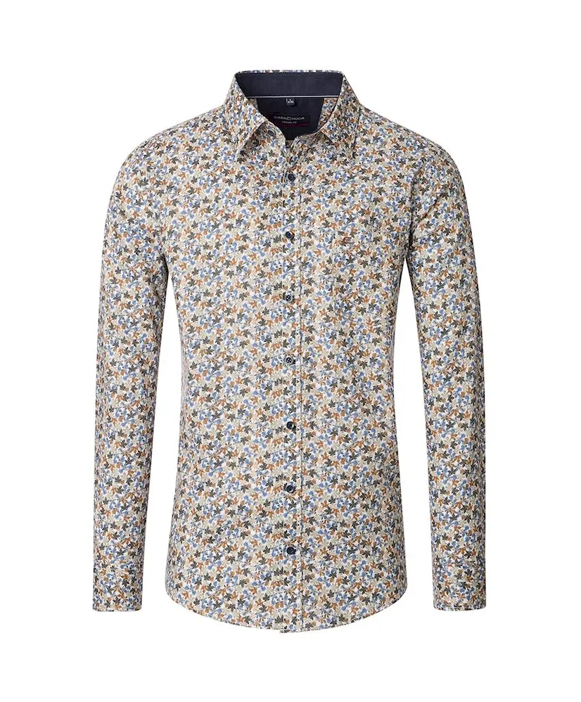 Casa Moda Overhemd Allover Print Casual Fit