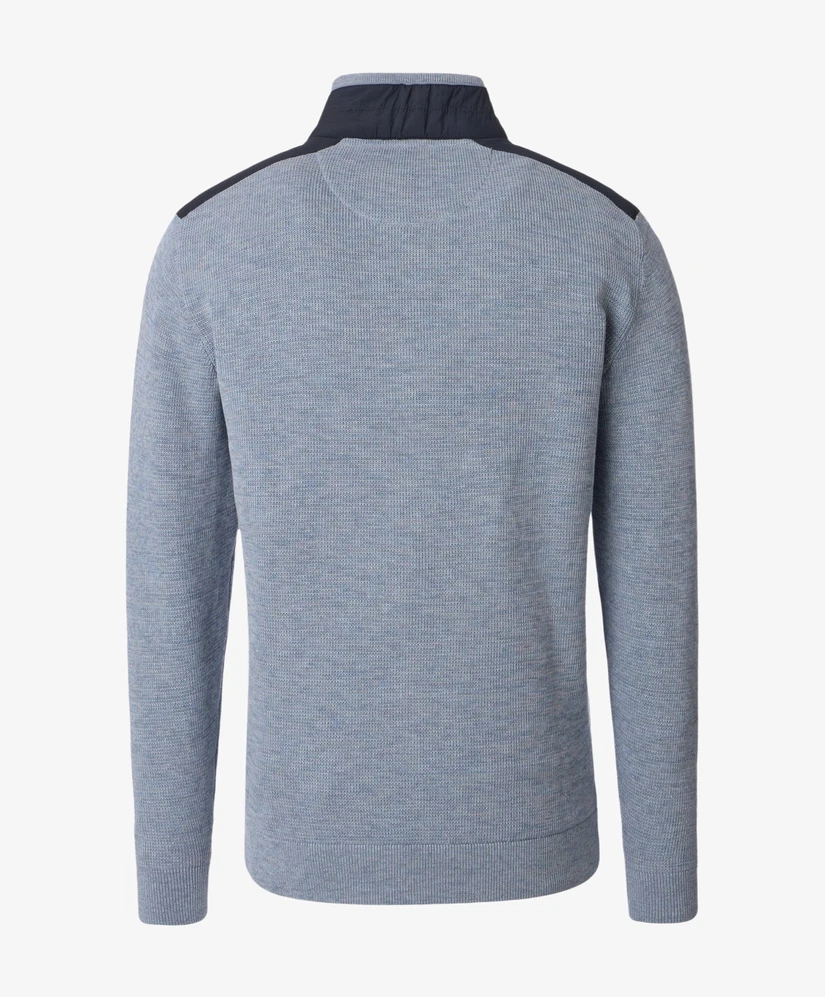 Casa Moda Trui Half-Zip Allover Print