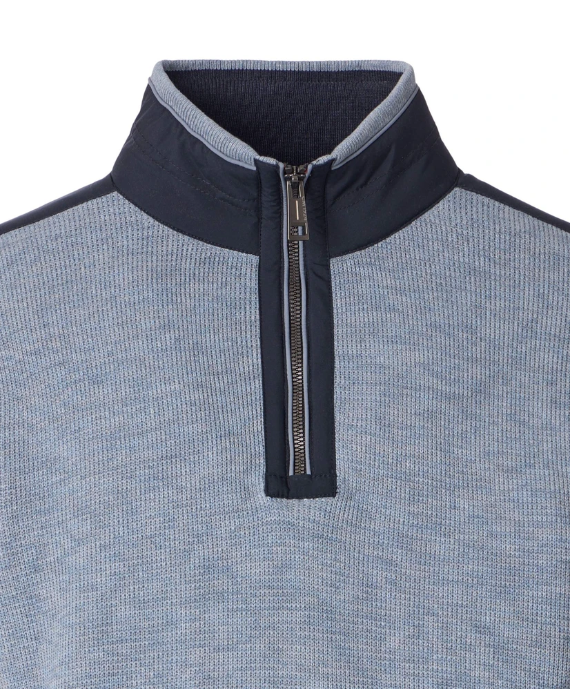 Casa Moda Trui Half-Zip Allover Print