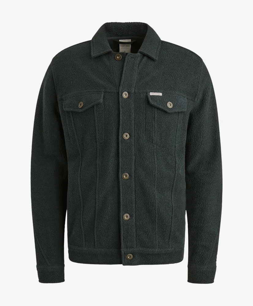 Cast Iron Button jacket frontloop terry