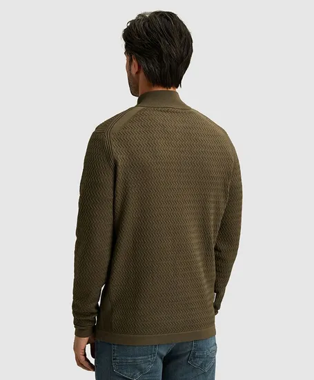 Cast Iron Half Zip Trui Soft Blend