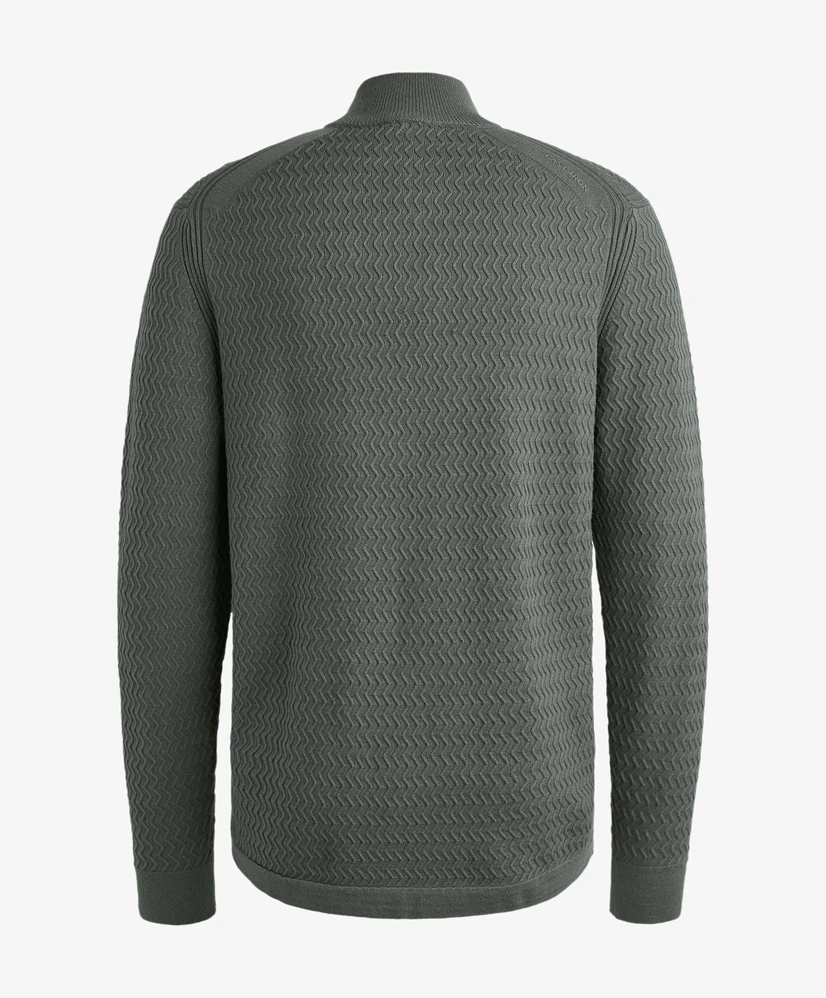 Cast Iron Half Zip Trui Soft Blend