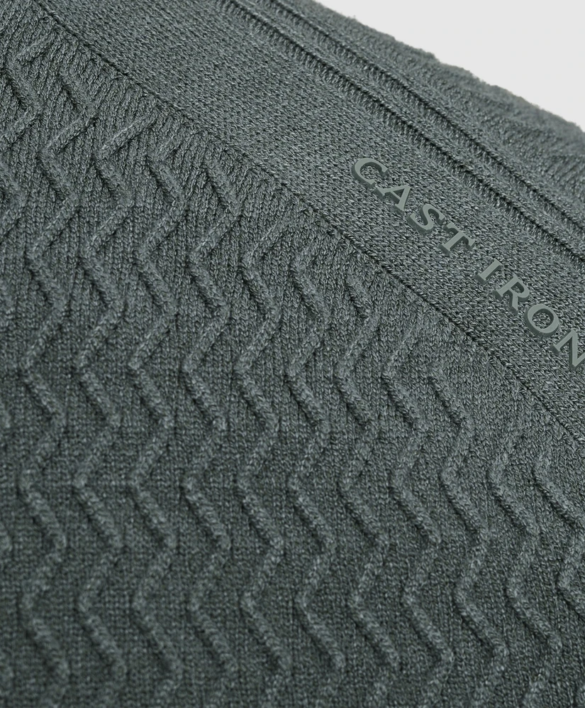 Cast Iron Half Zip Trui Soft Blend