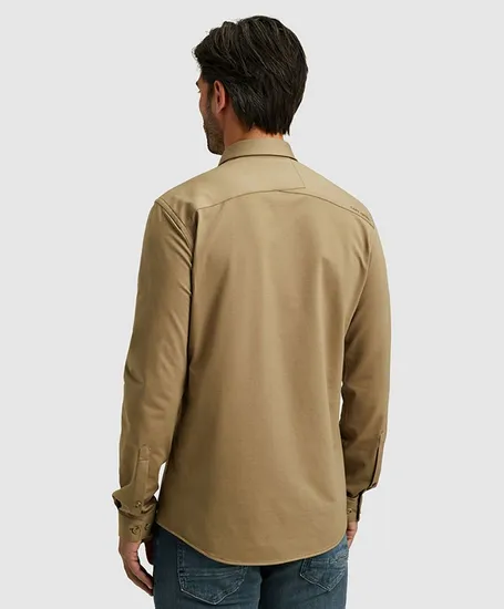Cast Iron Overhemd Twill Jersey Regular Fit