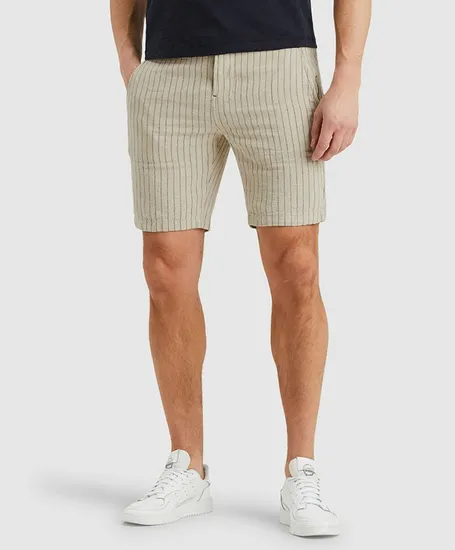 Cast Iron Short Chino Linen Stripe