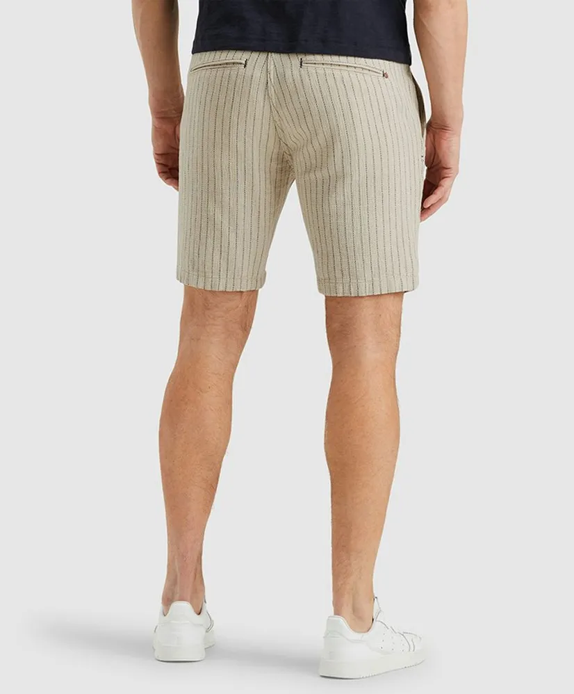 Cast Iron Short Chino Linen Stripe