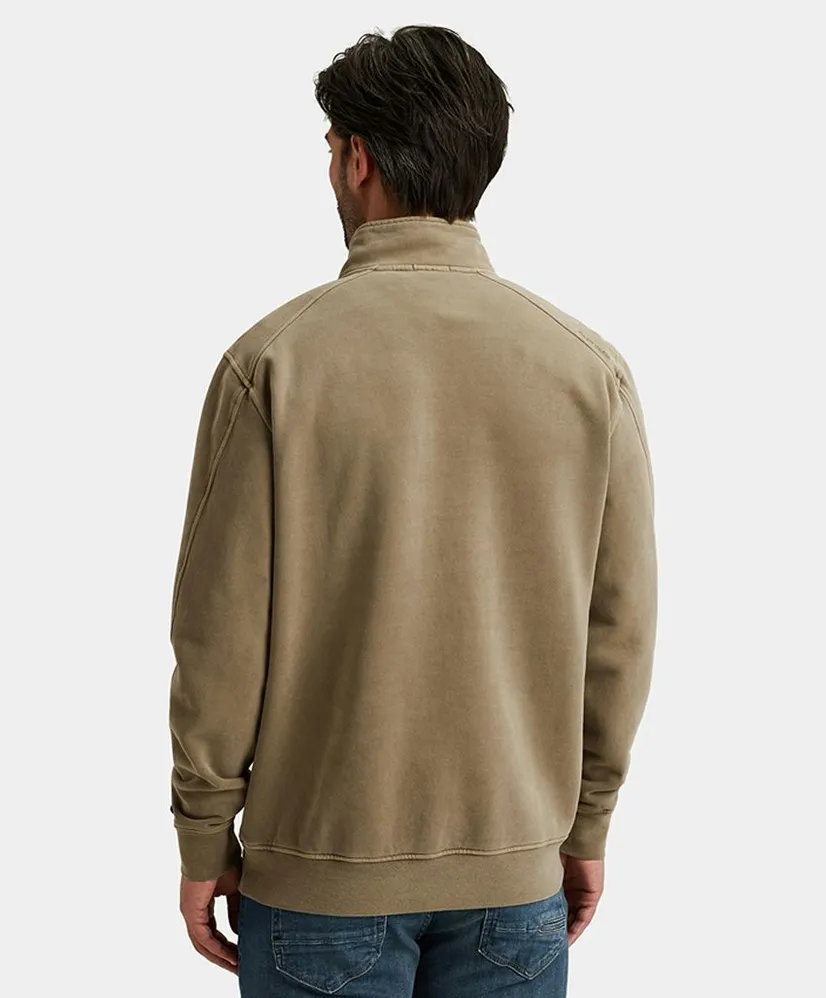 Cast Iron Trui Half-Zip Effen