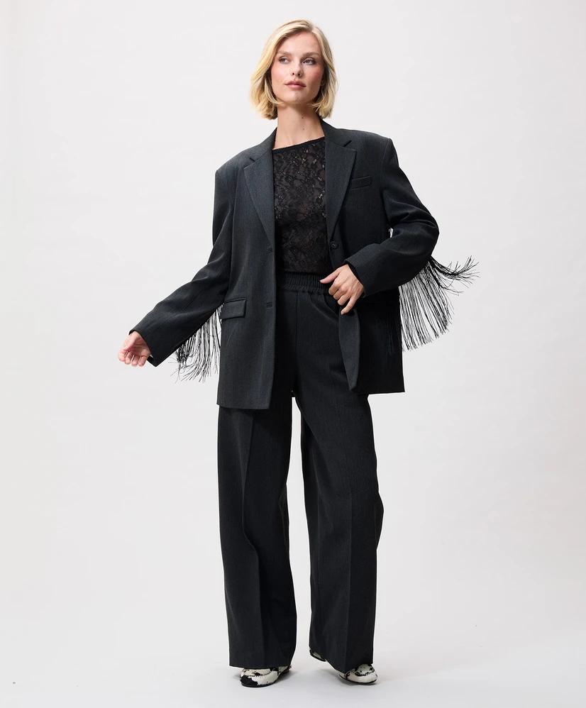 Catwalk Junkie Blazer Detachable Fringes