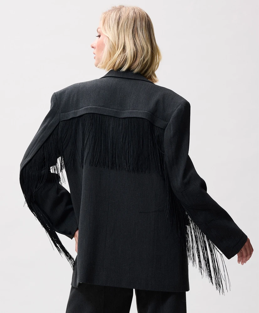 Catwalk Junkie Blazer Detachable Fringes