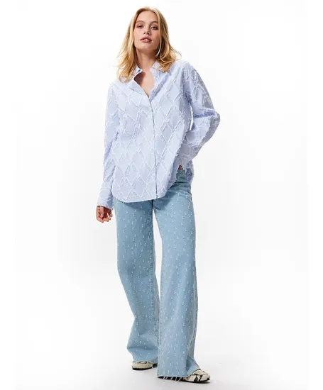 Catwalk Junkie Blouse Fringe Textured