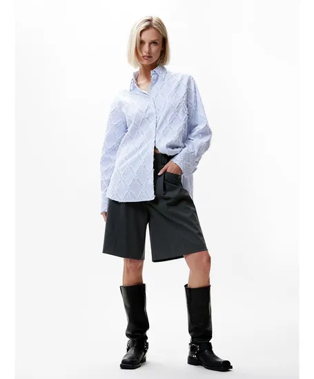 Catwalk Junkie Blouse Fringe Textured