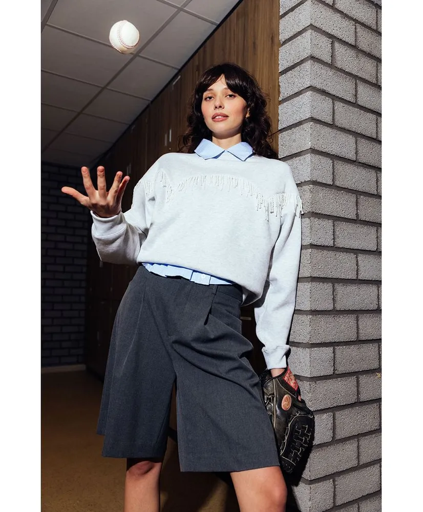 Catwalk Junkie Sweater Pearl Fringed