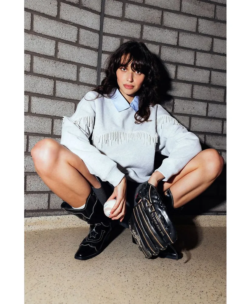 Catwalk Junkie Sweater Pearl Fringed