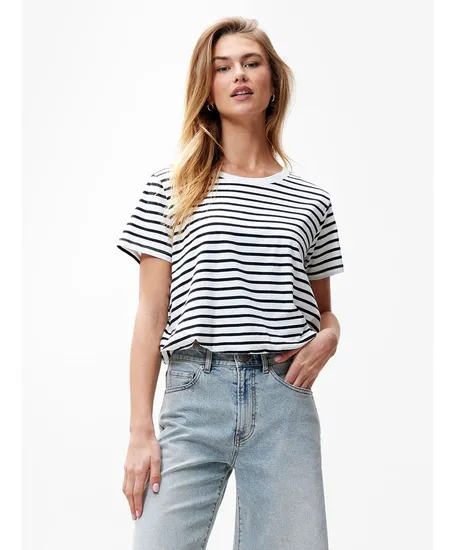 Catwalk Junkie T-shirt Gestreept Tuck In