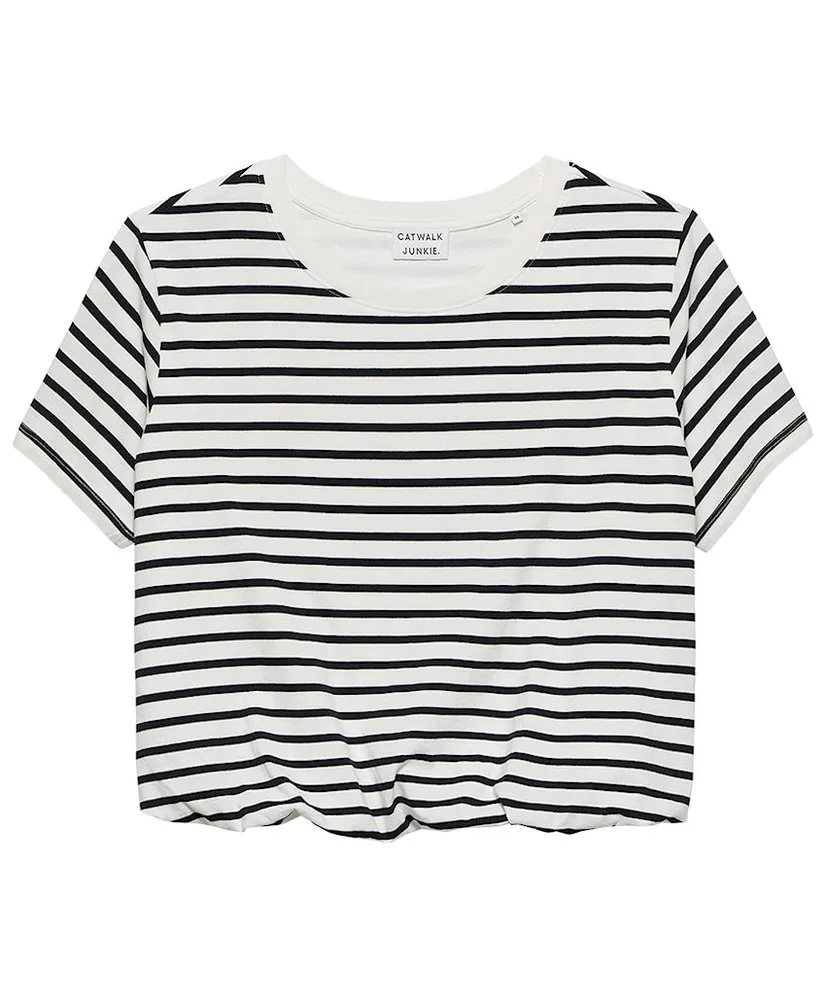 Catwalk Junkie T-shirt Gestreept Tuck In