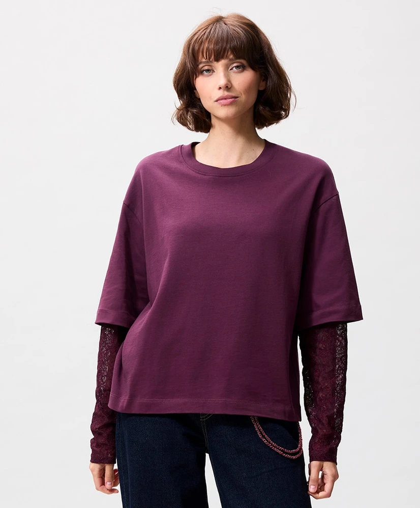 Catwalk Junkie T-shirt Lace Loose Fit
