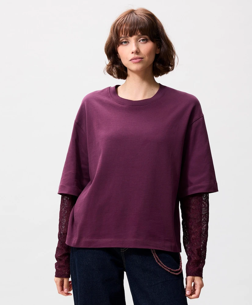Catwalk Junkie T-shirt Lace Loose Fit