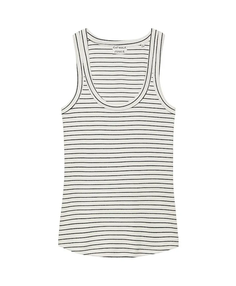 Catwalk Junkie Top Striped Scoop Neck